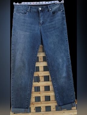 ANNE KlEIN Women's Blue Stretch-skinny Ankle Jeans.